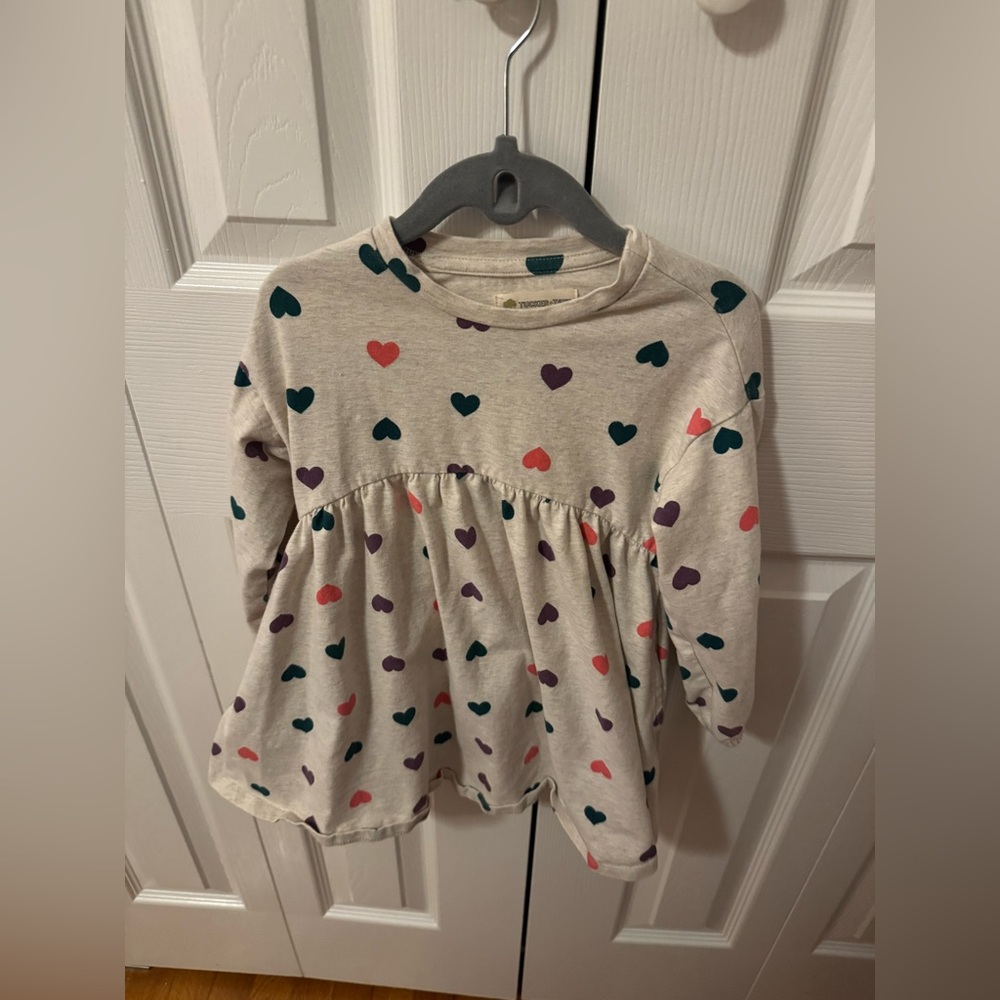 Tucker + Tate Girl’s Hearts Long Sleeve Dress Size 2T